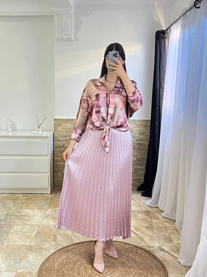 Ensemble Chemise Et Jupe Palissé - TopVetmentsDZ