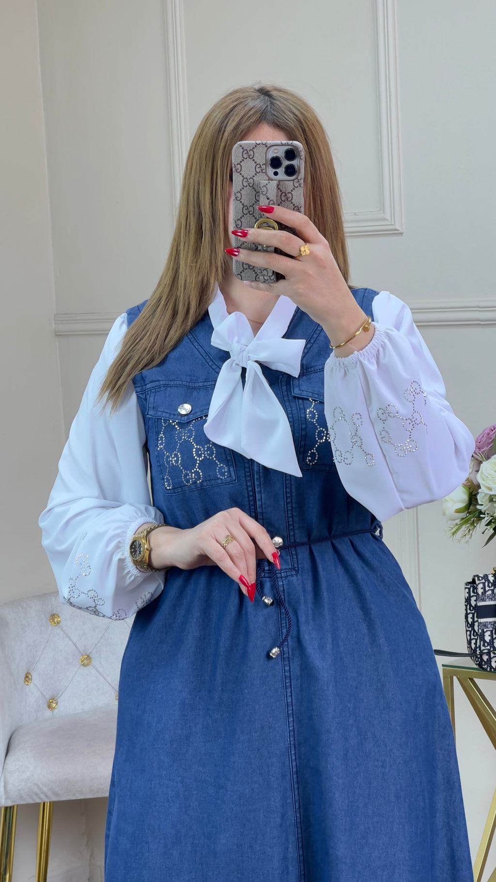 Robe En jeans avec chemise